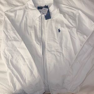 Polo Ralph Lauren White Bayport Windbreaker Jacket